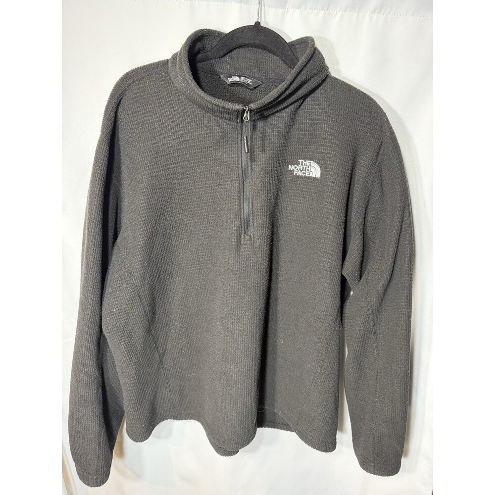 North Face 1/4 Zip Mens XXL Gray Thermal Waffle Knit Base Layer Pullover